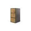 Archivador de 3 cajones Stow – Acero Inoxidable Vintage