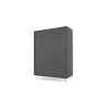 Armario con puertas correderas Elona – Gris carbon
