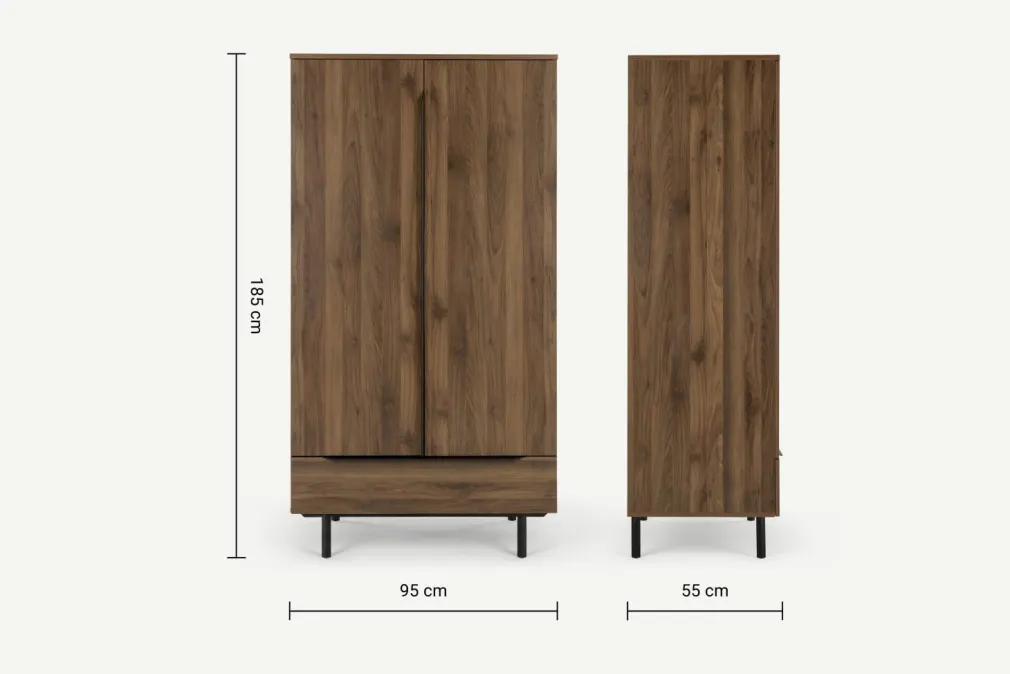 Armario Damien – Efecto Walnut Black