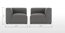 Asiento Esquinero Modular Juno – Gris Marga