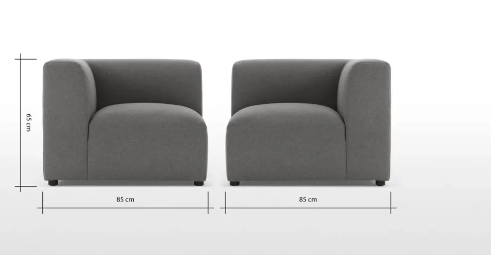 Asiento Esquinero Modular Juno – Gris Marga