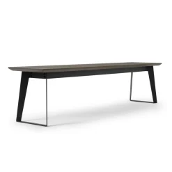 Banco Boone – Tablero de resina de hormigón gris