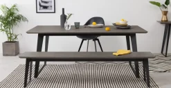 Banco Boone – Tablero de resina de hormigón gris