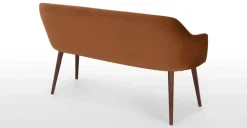 Banco de comedor compacto Lule – Terciopelo naranja
