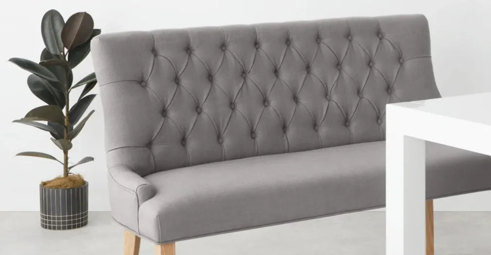 Banco de comedor Flynn – Gris grafito