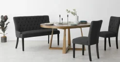 Banco de comedor Flynn – Negro noche
