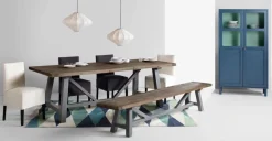 Banco extragrande Iona – Pino macizo y gris