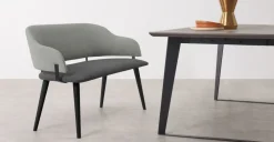 Banco para comedor Neilson – Gris granizo y negro
