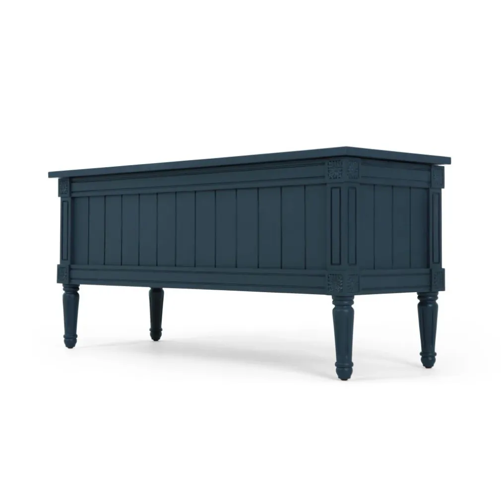 Banco para recibidor vintage Bourbon – Azul oscuro