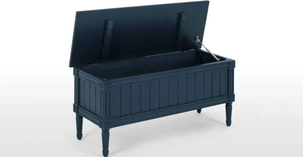 Banco para recibidor vintage Bourbon – Azul oscuro