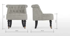 Butaca Bouji – Gris Medianoche