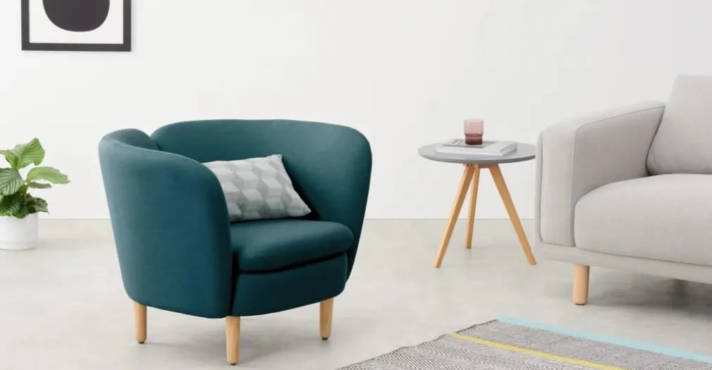 Butaca Elio – Tejido Azul Brisa