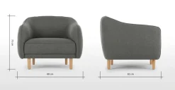 Butaca Haring – Gris Oscuro