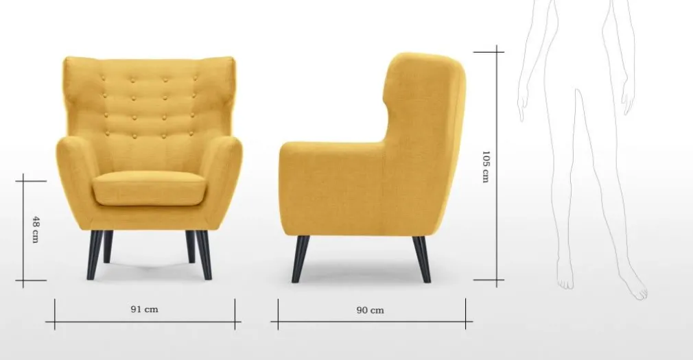 Butaca Kubrick – Amarillo Ocre