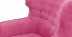 Butaca Kubrick – Rosa Chicle Con Botones de Colores