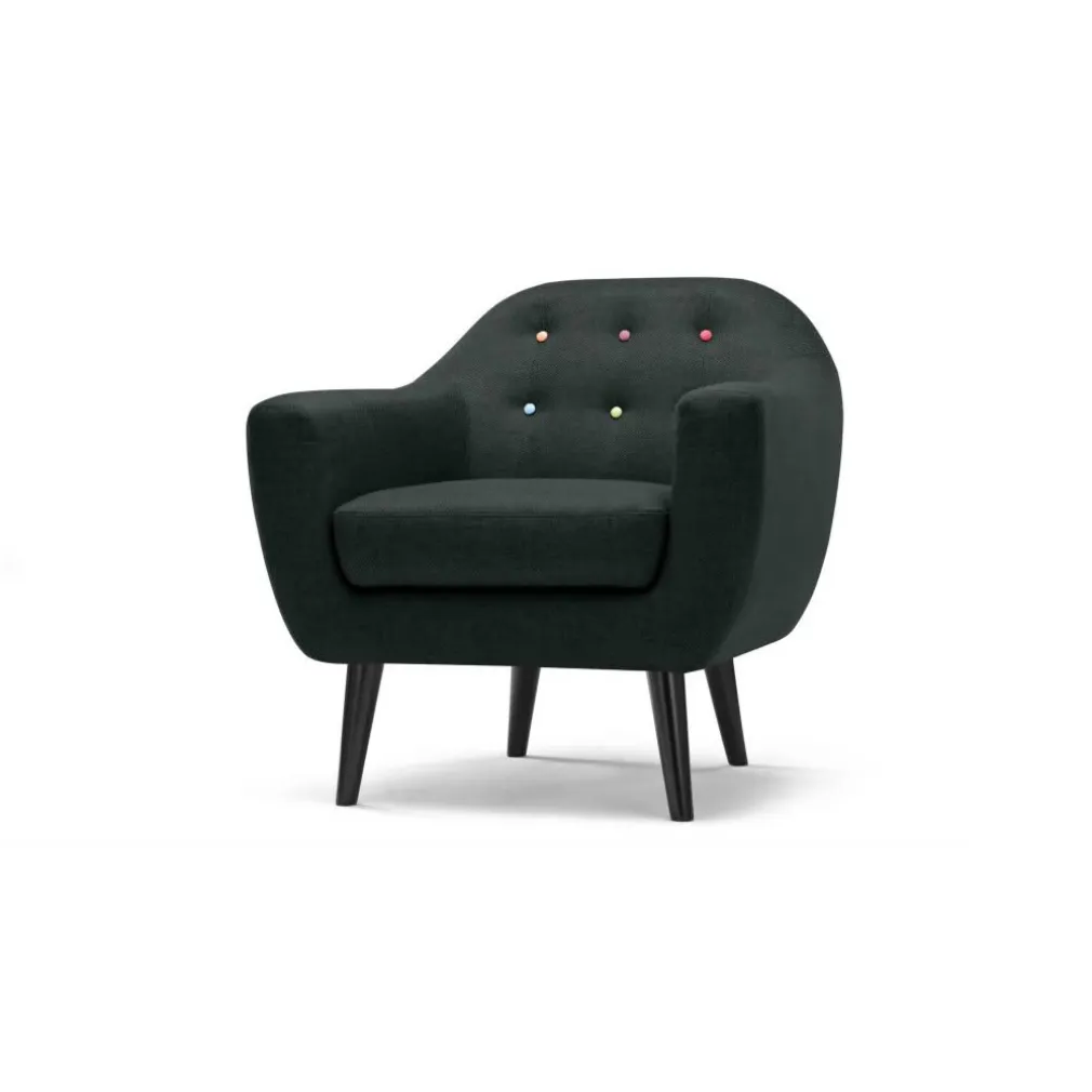 Butaca Ritchie – Gris Antracita Con Botones de Colores