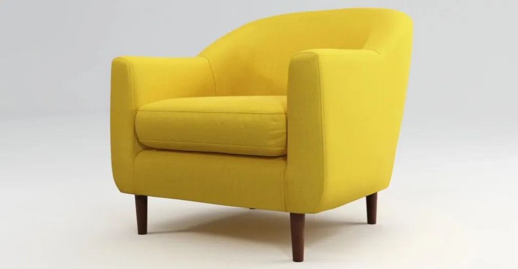 Butaca Tubby – Amarillo Retro