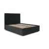 Cama Europea Otomana Skye – Terciopelo Gris Medianoche