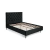 Cama Europea Skye – Terciopelo Gris Medianoche