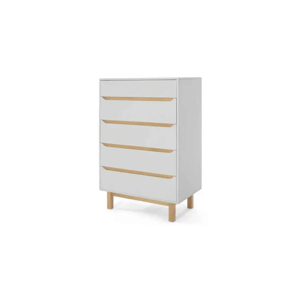 Cómoda Alta Jayden – Gris y Roble