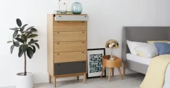 Cómoda Alta Multi Campton – Roble & Gris