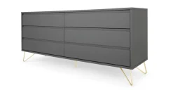 Cómoda Ancha Elona – Gris Carbón