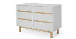 Cómoda Ancha Jayden – Gris y Roble