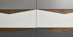 Cómoda Ancha Louis – Nogal y Gris Carbón