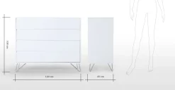 Cómoda Elona – Blanco Brillante