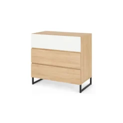 Cómoda Hopkins – Efecto Roble y Blanco