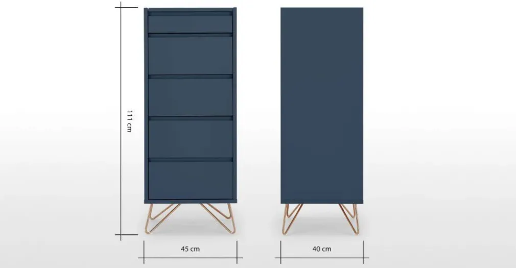 Cómoda Tocador Elona – Azul Oscuro