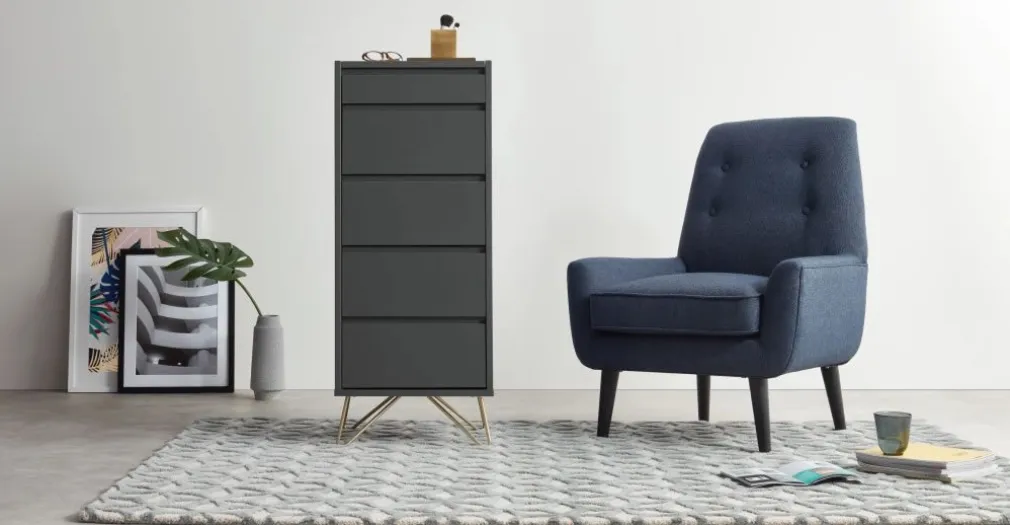Cómoda Tocador Elona – Gris Carbón