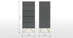 Cómoda Tocador Elona – Gris Carbón