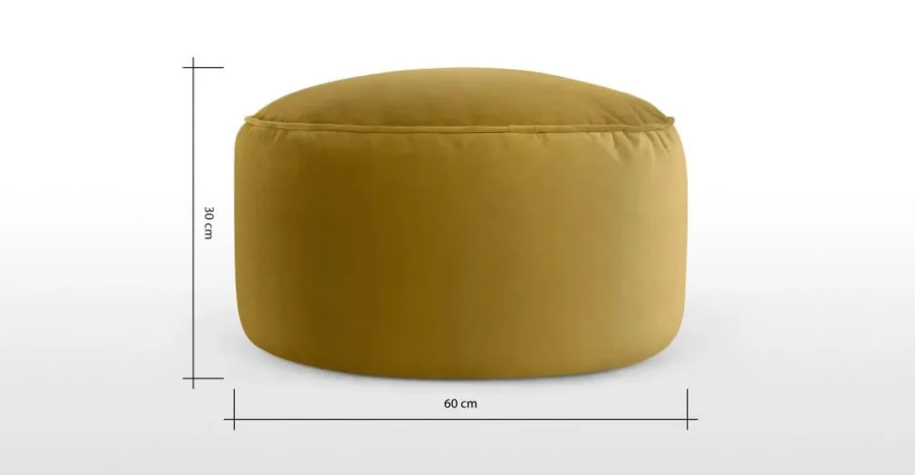 Cojín de Suelo de Terciopelo Lux – Dorado Vintage.