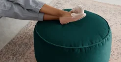 Cojín de Suelo de Terciopelo Lux – Verde