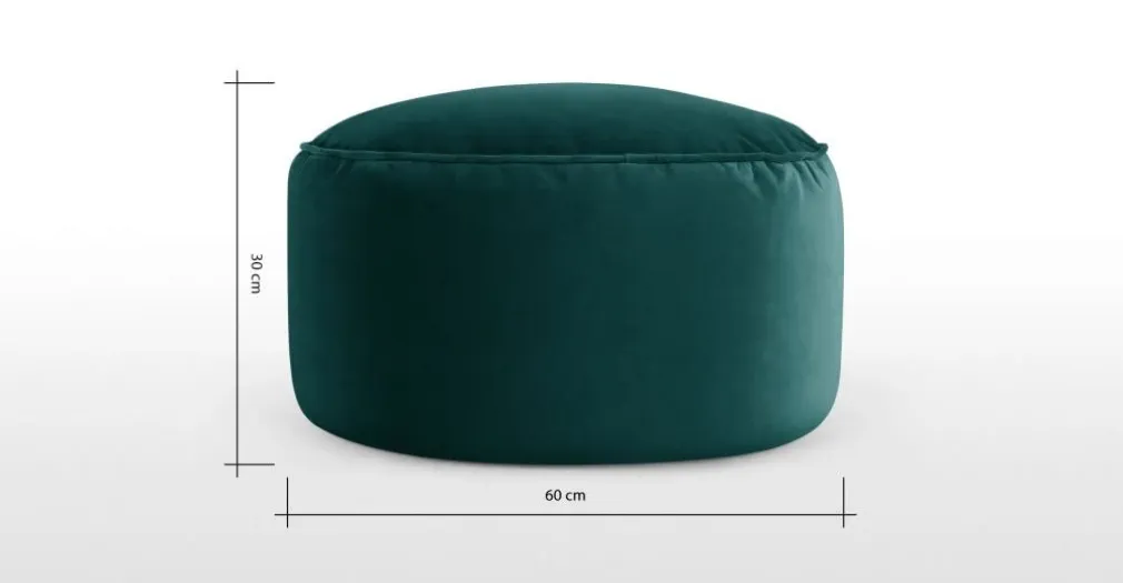 Cojín de Suelo de Terciopelo Lux – Verde