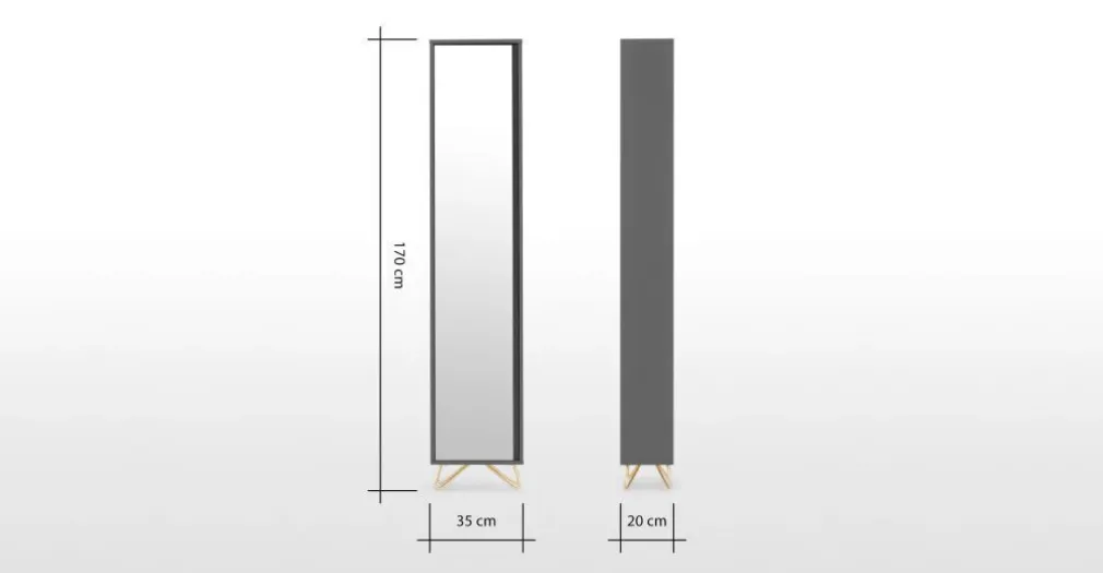 Columna para baño Elona – Gris Carbón