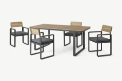 Conjunto de Comedor Topa – Efecto Pino y Gris
