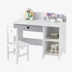 Escritorio Bellamy School – Blanco y Gris