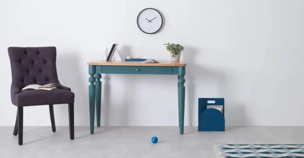 Escritorio Betty – Roble y azul