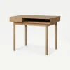 Escritorio Compacto Pavia – Natural Oak y Ratán