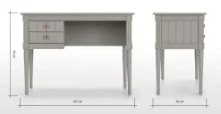Escritorio Compacto Vintage Bourbon – Gris