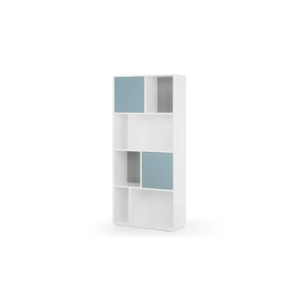 Estantería alta Stretto – Gris y azul