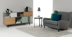 Estantería baja Fowler – Roble multicolor