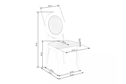 Juego de Comedor Houston – Blanco y Gris