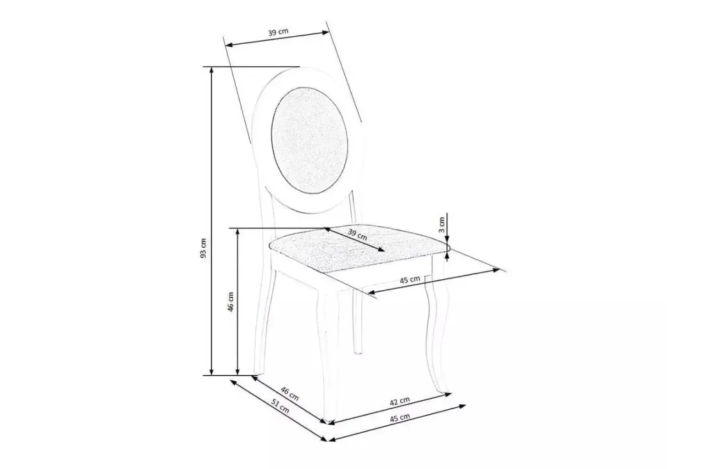 Juego de Comedor Houston – Blanco y Gris