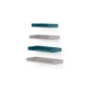 Juego de 4 estantes de pared Yumi – Gris y azul