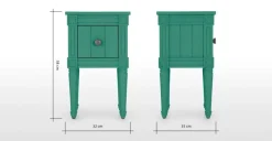 Juego de 2 Mesitas de Noche Vintage Bourbon – Verde