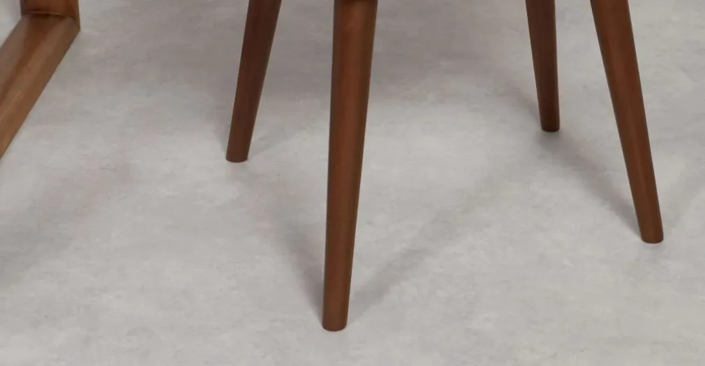Juego de 2 sillas carver de comedor Lule – Amarillo y nogal