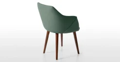Juego de 2 sillas carver de comedor Lule – Verde bahia y nogal